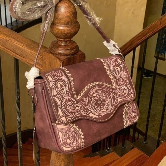 Montana west Embroidery satchel crossbody bag - Picture 4 of 8